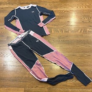 Kari Traa Women's Navy and Pink Base Layer Set